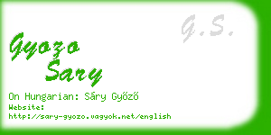 gyozo sary business card